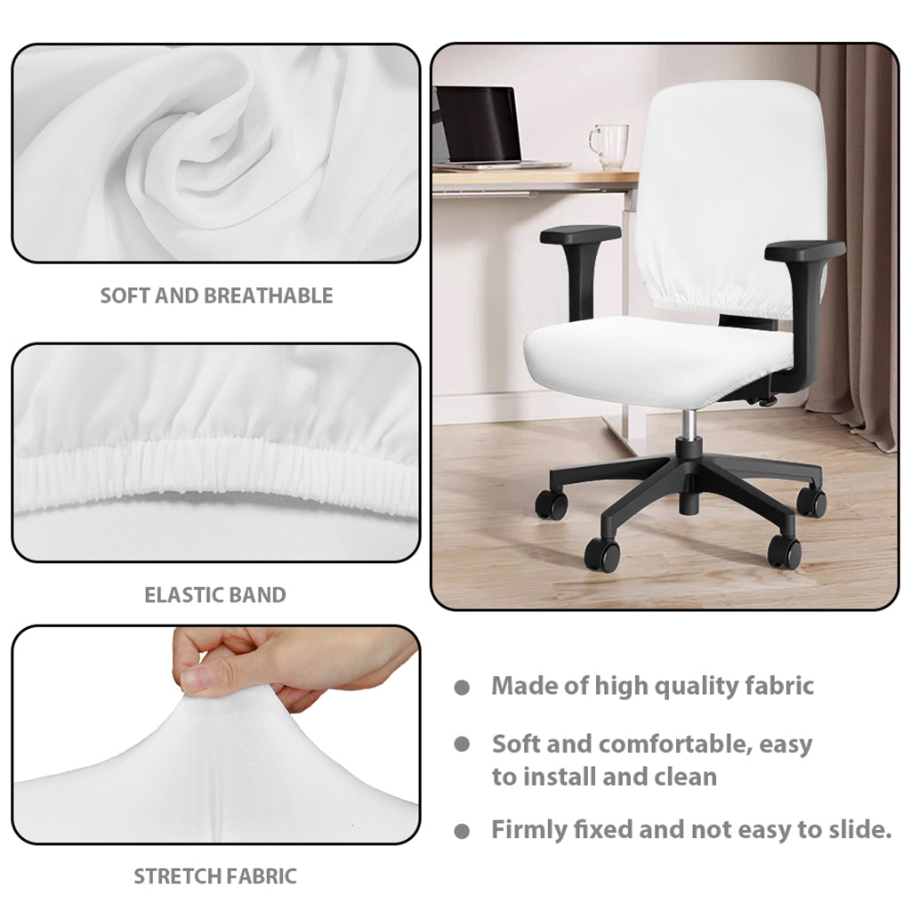 Pink Glazed Donut Pattern Print Office Chair Cover