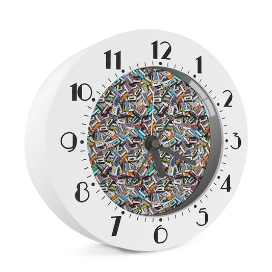 Old Cassette Tape Print Alarm Clock