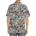 Old Cassette Tape Print Aloha Shirt