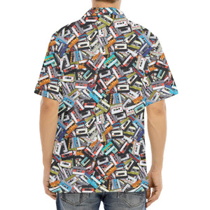 Old Cassette Tape Print Aloha Shirt