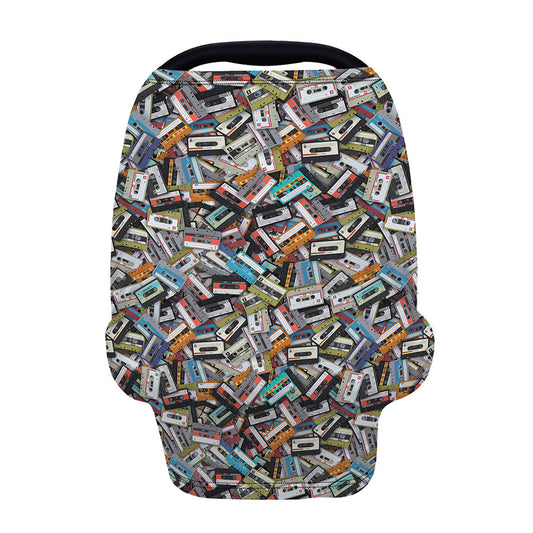 Old Cassette Tape Print Baby Seat Cover