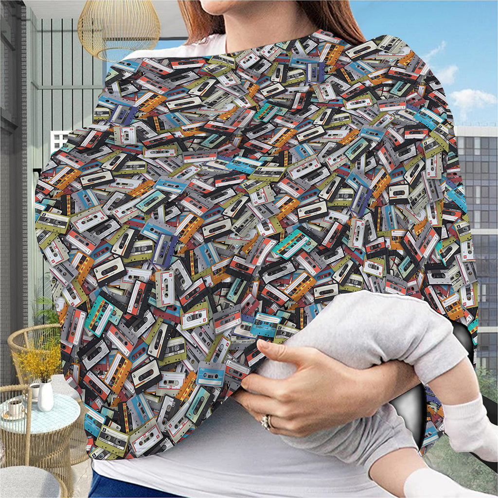 Old Cassette Tape Print Baby Seat Cover