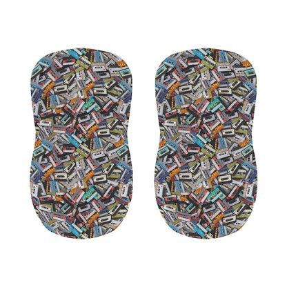 Old Cassette Tape Print Bar Stool Covers