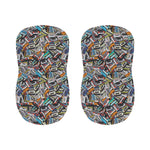 Old Cassette Tape Print Bar Stool Covers