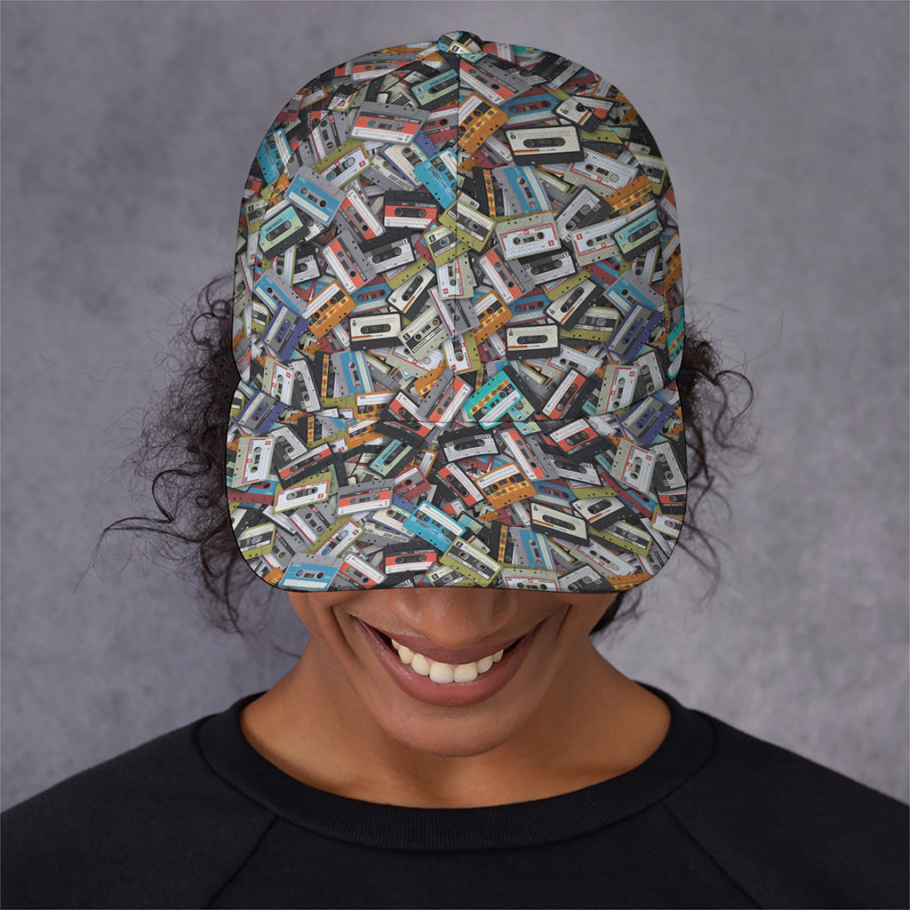 Old Cassette Tape Print Baseball Cap