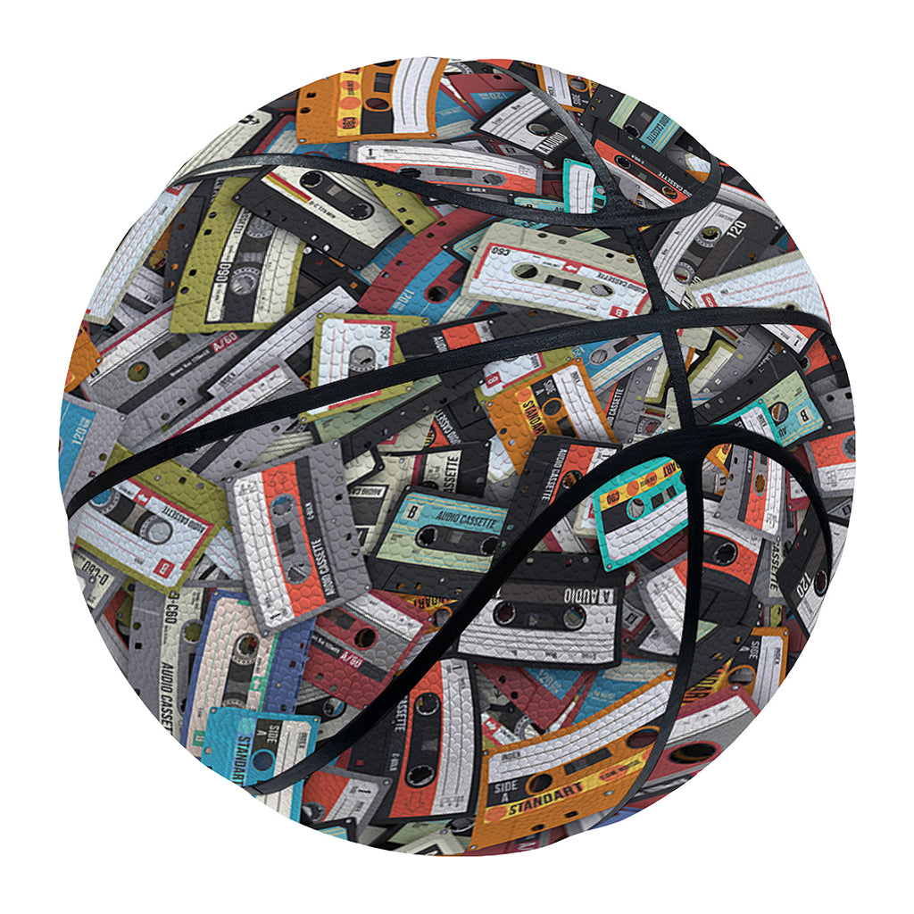 Old Cassette Tape Print Basketball