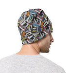 Old Cassette Tape Print Beanie