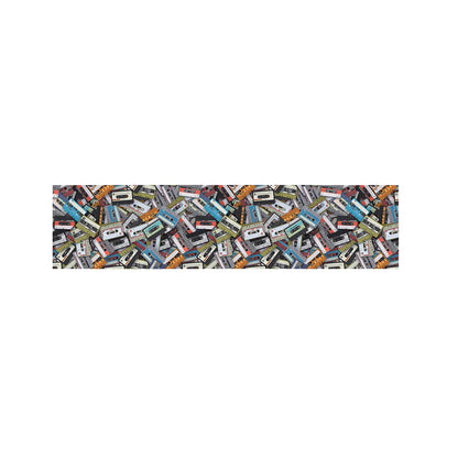 Old Cassette Tape Print Bed Runner