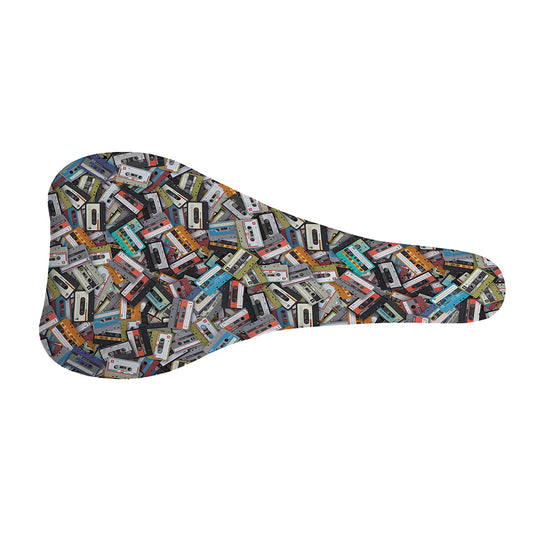 Old Cassette Tape Print Bicycle Seat Cover