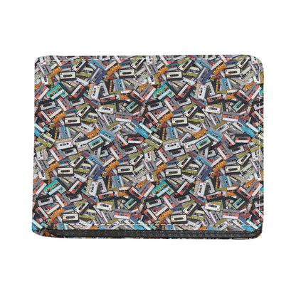 Old Cassette Tape Print Bifold Wallet