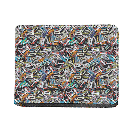 Old Cassette Tape Print Bifold Wallet