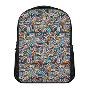 Old Cassette Tape Print Casual Backpack