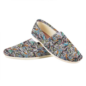 Old Cassette Tape Print Casual Shoes