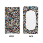 Old Cassette Tape Print Changing Pad Cover