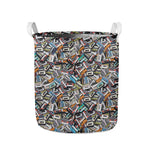 Old Cassette Tape Print Collapsible Laundry Basket