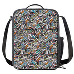 Old Cassette Tape Print Crossbody Lunch Bag
