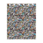 Old Cassette Tape Print Curtain