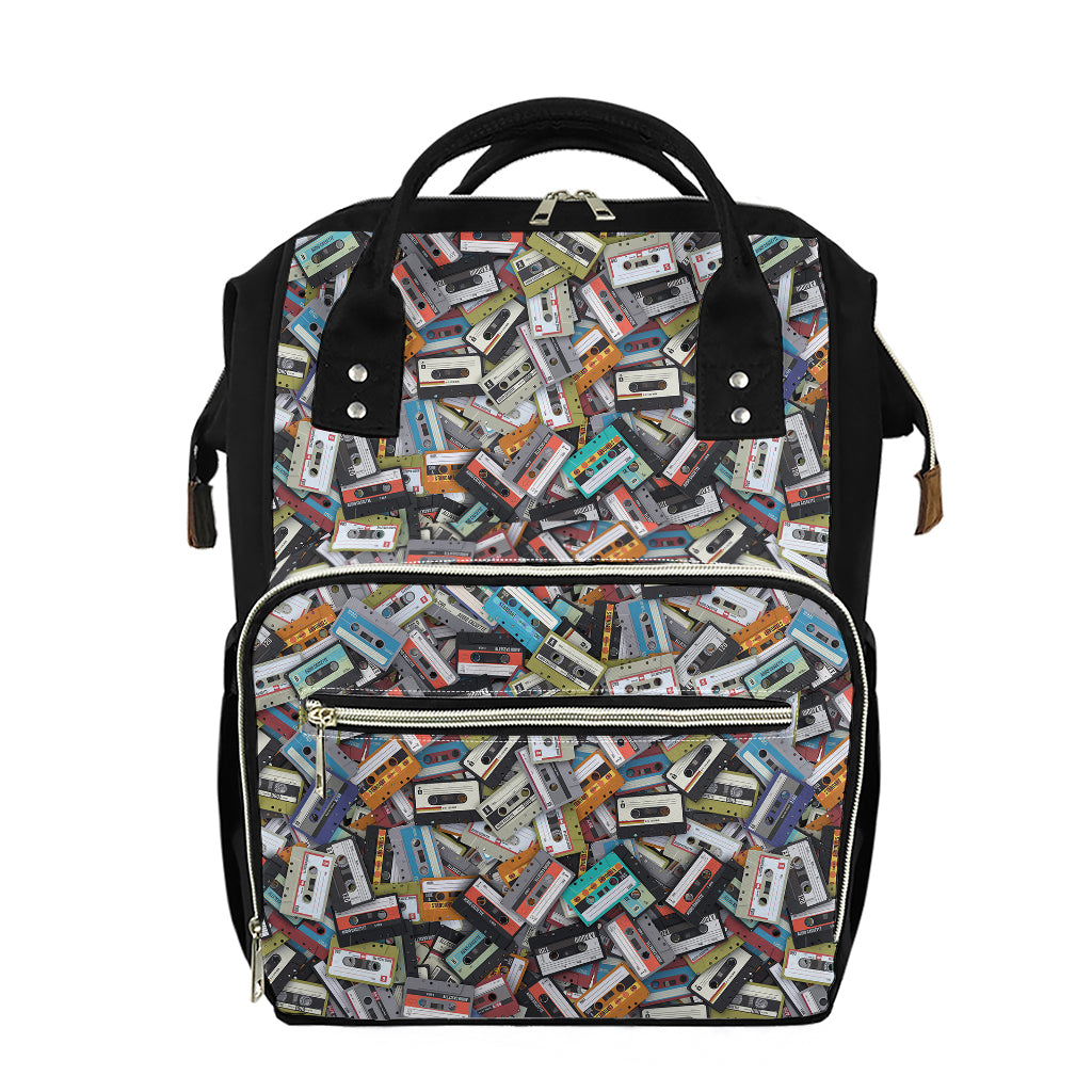 Old Cassette Tape Print Diaper Bag