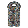 Old Cassette Tape Print Double Neoprene Wine Tote