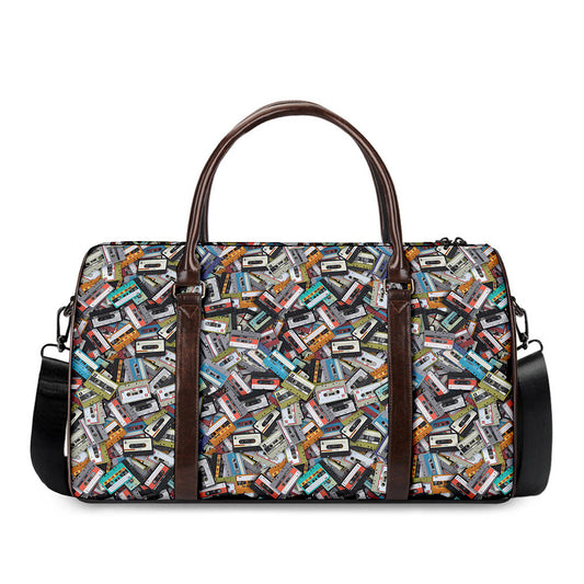 Old Cassette Tape Print Duffle Bag