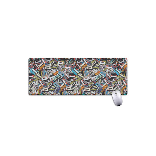 Old Cassette Tape Print Extended Mouse Pad