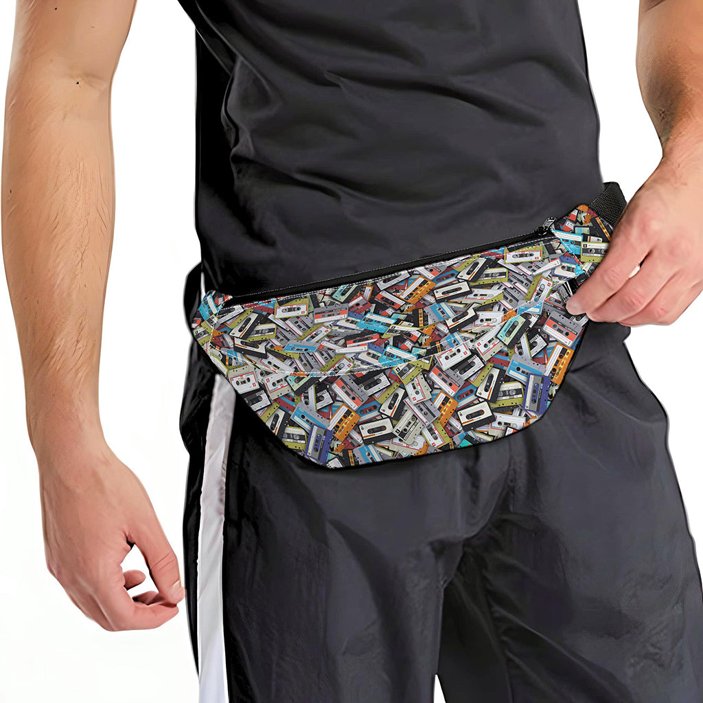 Old Cassette Tape Print Fanny Pack