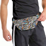 Old Cassette Tape Print Fanny Pack