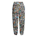 Old Cassette Tape Print Fleece Lined Knit Pants