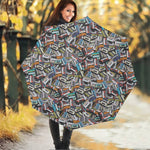 Old Cassette Tape Print Foldable Umbrella