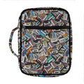 Old Cassette Tape Print Front Pocket Bible Bag