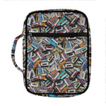 Old Cassette Tape Print Front Pocket Bible Bag