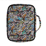 Old Cassette Tape Print Front Pocket Bible Bag