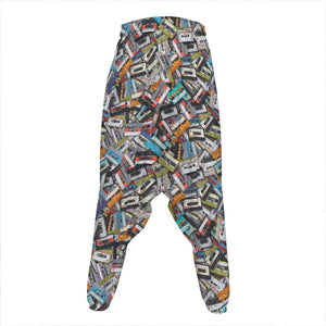 Old Cassette Tape Print Hammer Pants