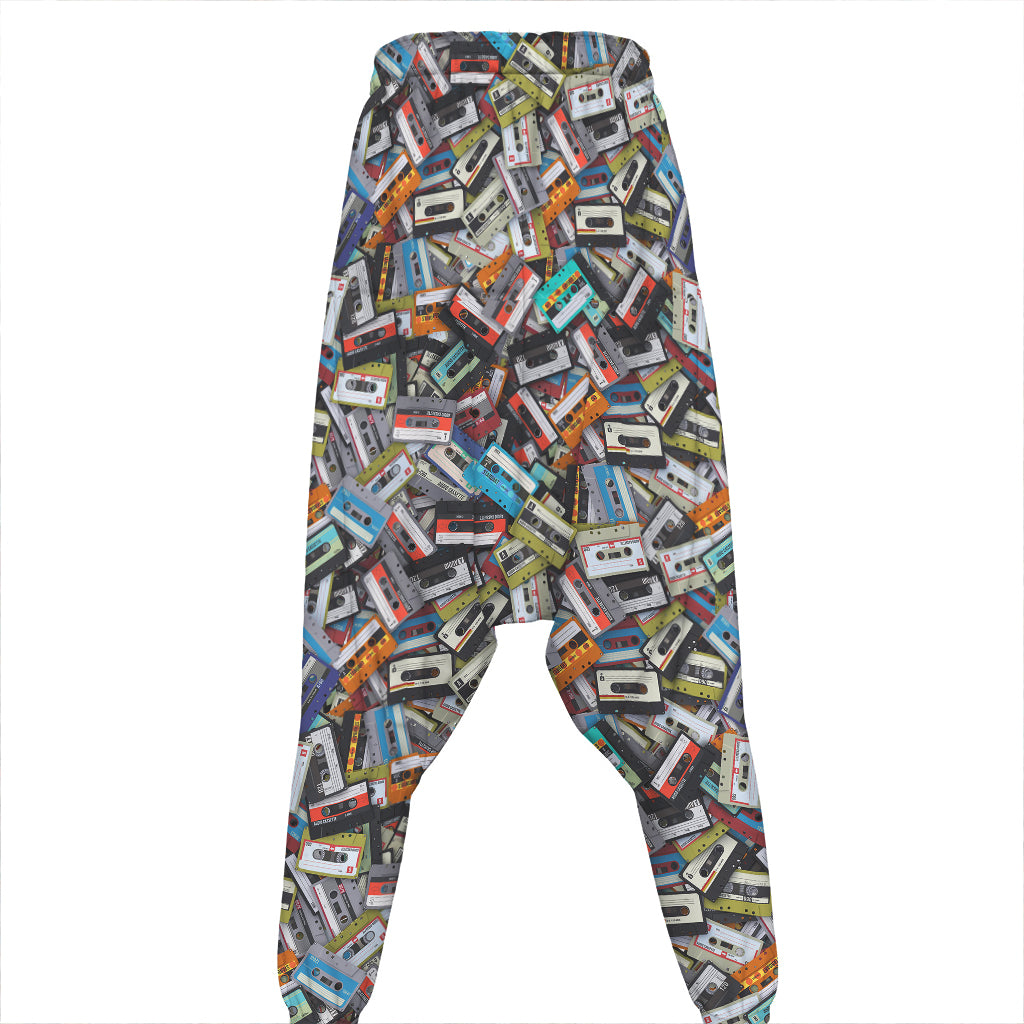 Old Cassette Tape Print Hammer Pants