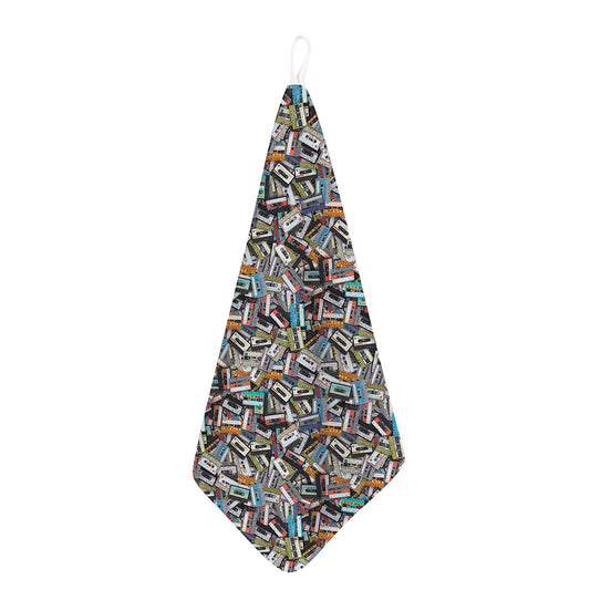 Old Cassette Tape Print Hand Towel