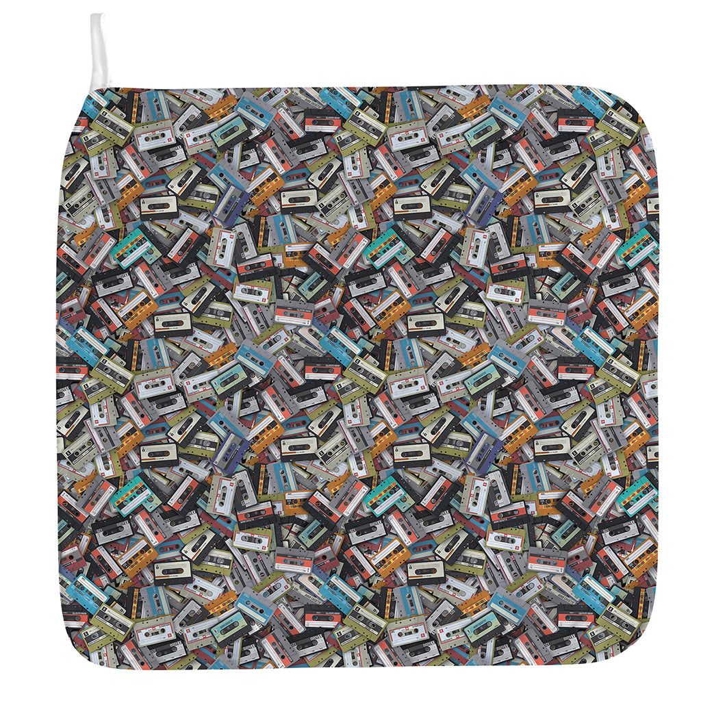 Old Cassette Tape Print Hand Towel