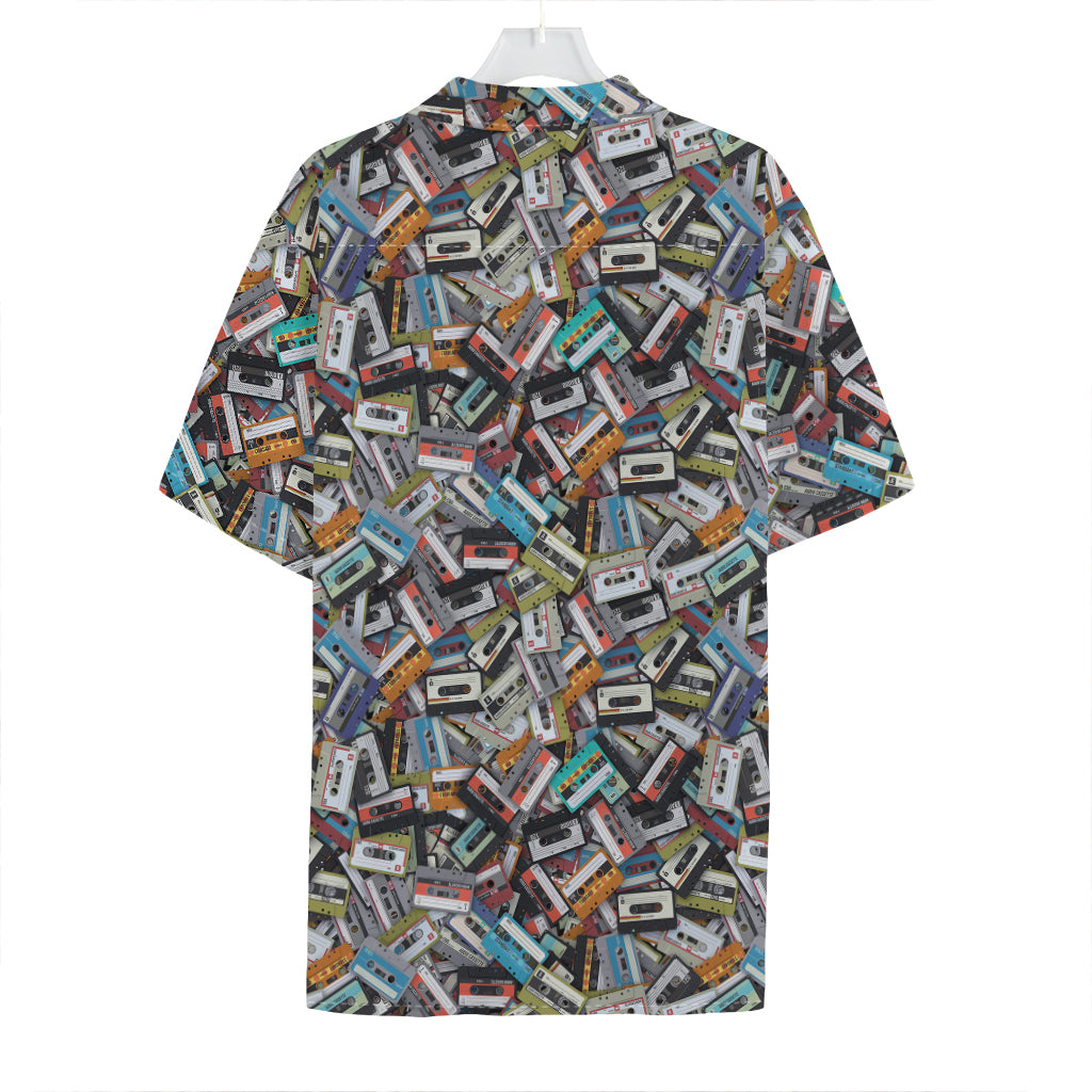 Old Cassette Tape Print Hawaiian Shirt