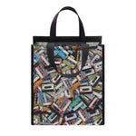 Old Cassette Tape Print Insulated Lunch Tote