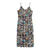 Old Cassette Tape Print Jersey Midi Cami Dress