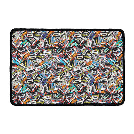 Old Cassette Tape Print Kitchen Mat
