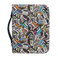 Old Cassette Tape Print Leather Bible Cover