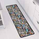 Old Cassette Tape Print Long Kitchen Mat