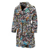 Old Cassette Tape Print Men's Bathrobe