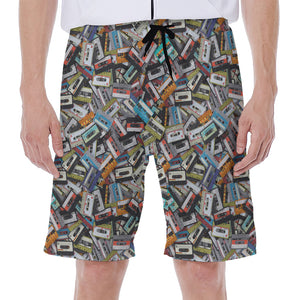 Old Cassette Tape Print Men's Beach Shorts