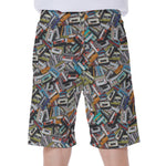 Old Cassette Tape Print Men's Beach Shorts