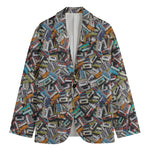 Old Cassette Tape Print Men's Blazer