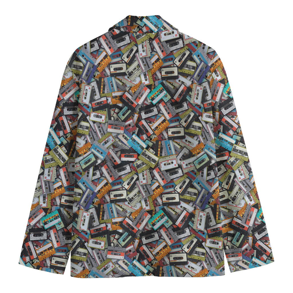 Old Cassette Tape Print Men's Blazer