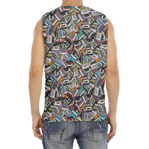 Old Cassette Tape Print Men's Fitness Tank Top