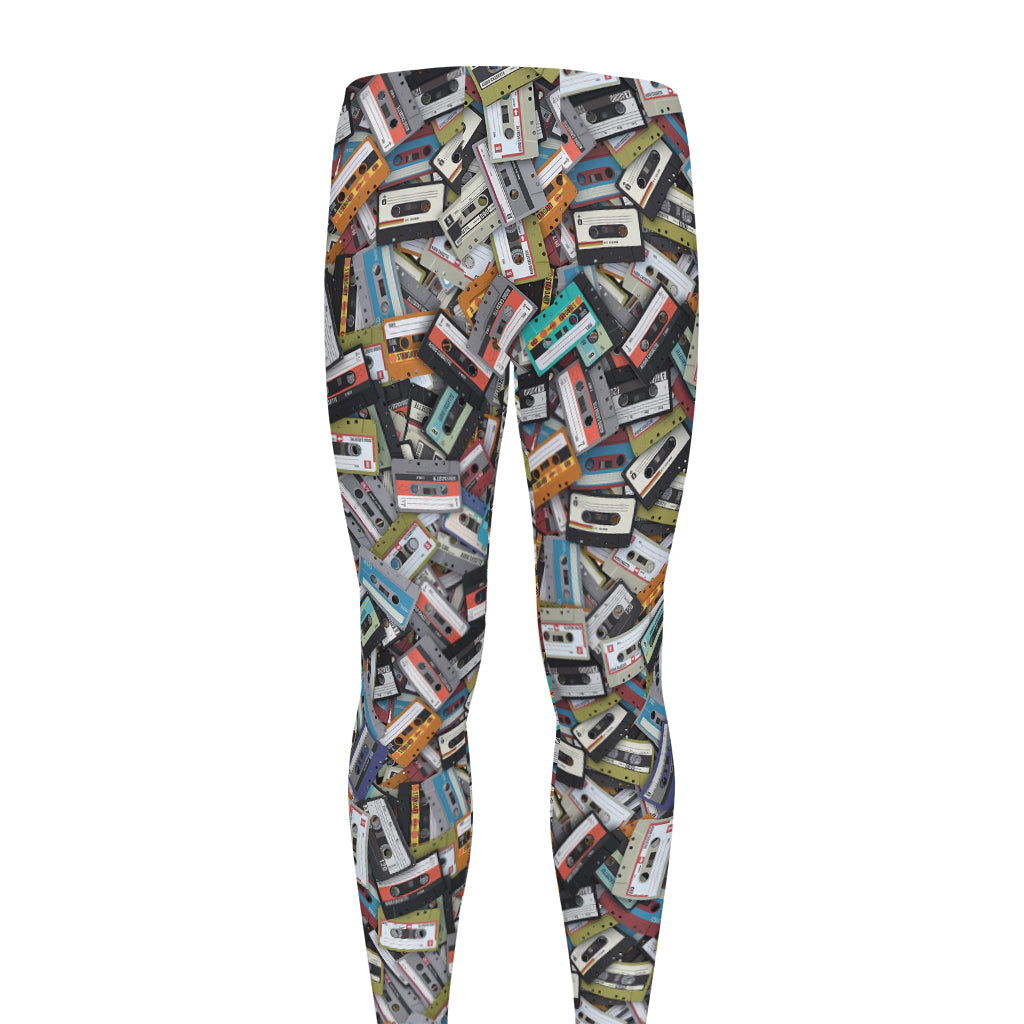 Old Cassette Tape Print Men's leggings