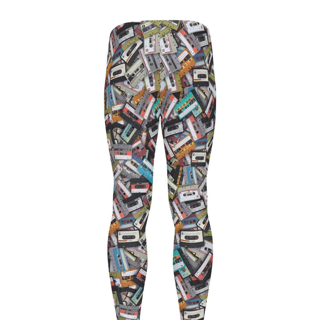 Old Cassette Tape Print Men's leggings